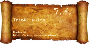 Trinkl Anita névjegykártya